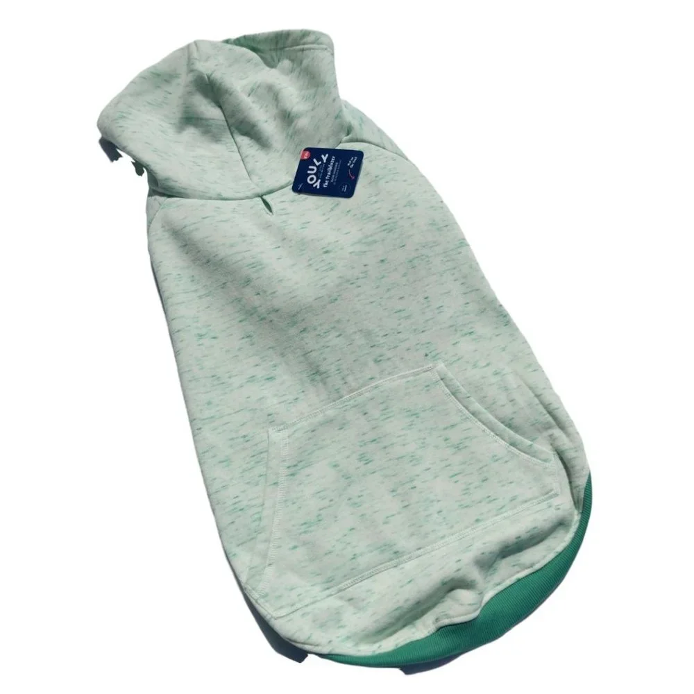 YOULY Trailblazer Dog XXL Hoodie with Pocket Teal Space Dye New